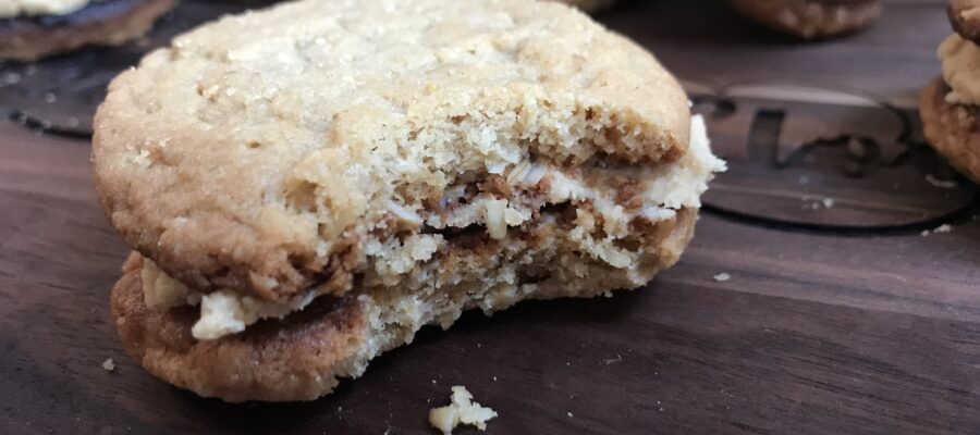 Cannabis Peanut Butter Sandwich Cookies - A cannabis infused version of one of my favorite Girl Scout Cookies! | laurengaw.com/lifeabovetheclouds