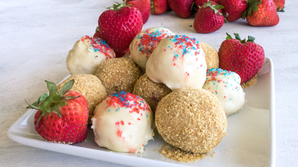 Strawberry Cheesecake Truffles || Life Above the Clouds