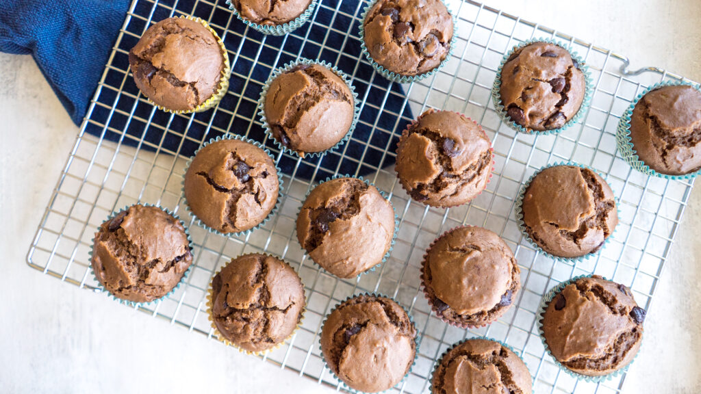 Mocha Chocolate Chip Muffins || Life Above the Clouds