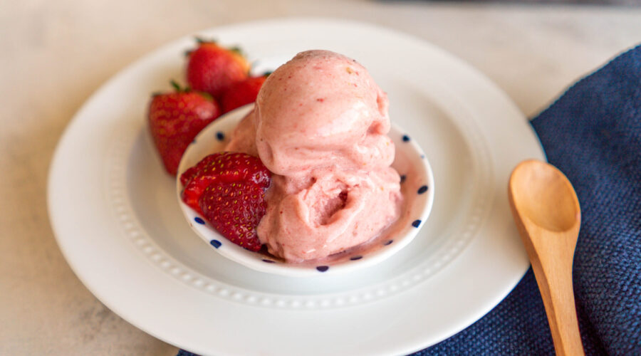 Dairy-Free Strawberry Ice Cream || Life Above the Clouds
